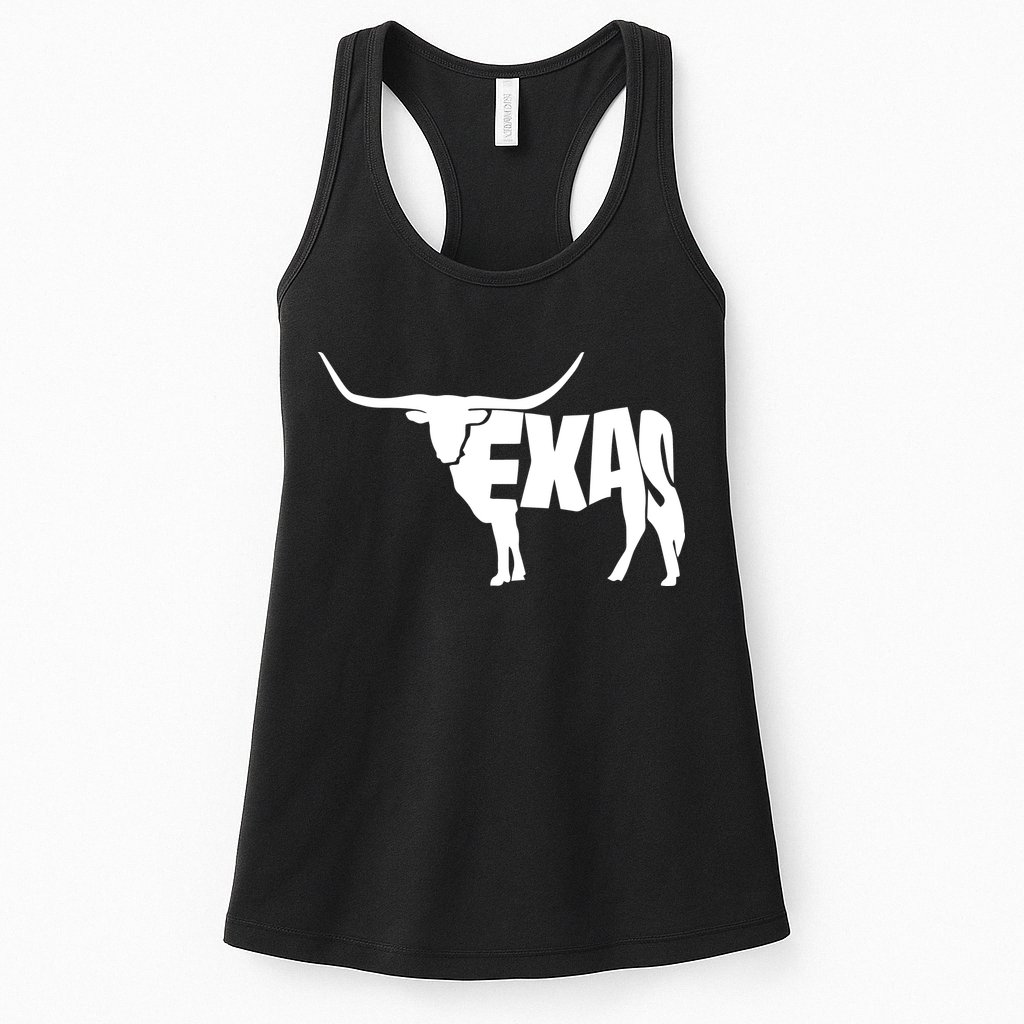 Texas Word Mashup Longhorn Womens Tank Top