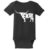 Texas Word Mashup Longhorn Baby Bodysuit