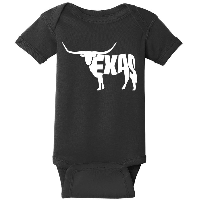 Texas Word Mashup Longhorn Baby Bodysuit