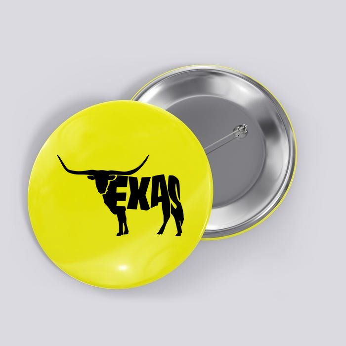Texas Word Mashup Longhorn Button