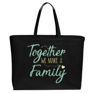 Together We Make A Family Family Team Reunion Group Cotton Canvas Jumbo Tote