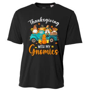 Thanksgiving With My Gnomies Funny Season Gnomes Lover Cooling Performance Crew T-Shirt