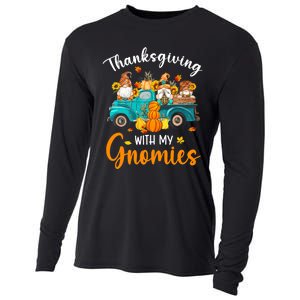 Thanksgiving With My Gnomies Funny Season Gnomes Lover Cooling Performance Long Sleeve Crew