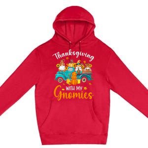 Thanksgiving With My Gnomies Funny Season Gnomes Lover Premium Pullover Hoodie