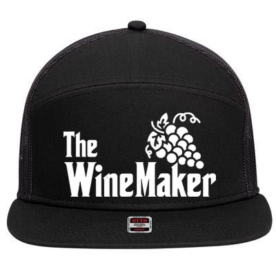 The Wine Maker Vinyard Winery Wine Making Grapes Winemaker 7 Panel Mesh Trucker Snapback Hat