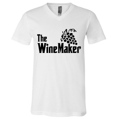 The Wine Maker Vinyard Winery Wine Making Grapes Winemaker V-Neck T-Shirt