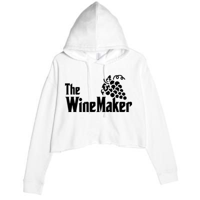 The Wine Maker Vinyard Winery Wine Making Grapes Winemaker Crop Fleece Hoodie
