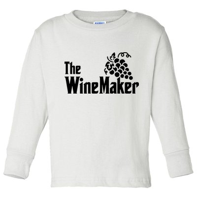 The Wine Maker Vinyard Winery Wine Making Grapes Winemaker Toddler Long Sleeve Shirt