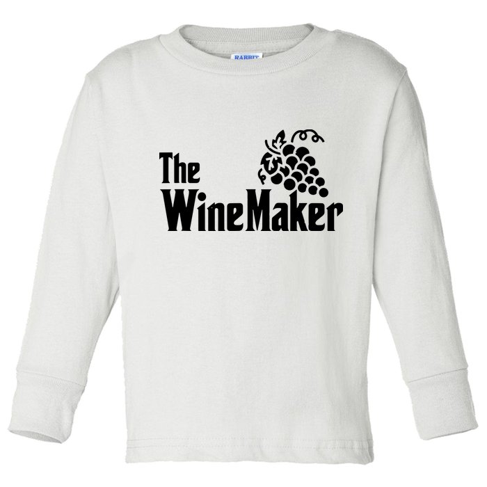 The Wine Maker Vinyard Winery Wine Making Grapes Winemaker Toddler Long Sleeve Shirt