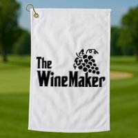 The Wine Maker Vinyard Winery Wine Making Grapes Winemaker Golf Towel