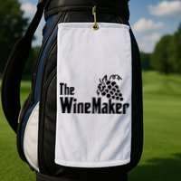 The Wine Maker Vinyard Winery Wine Making Grapes Winemaker Golf Towel