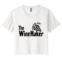The Wine Maker Vinyard Winery Wine Making Grapes Winemaker Crop Top