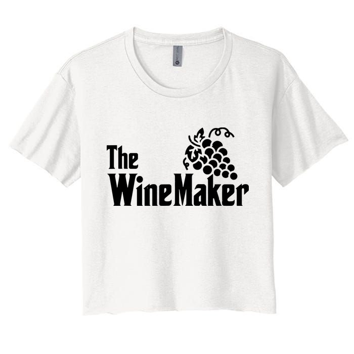 The Wine Maker Vinyard Winery Wine Making Grapes Winemaker Crop Top