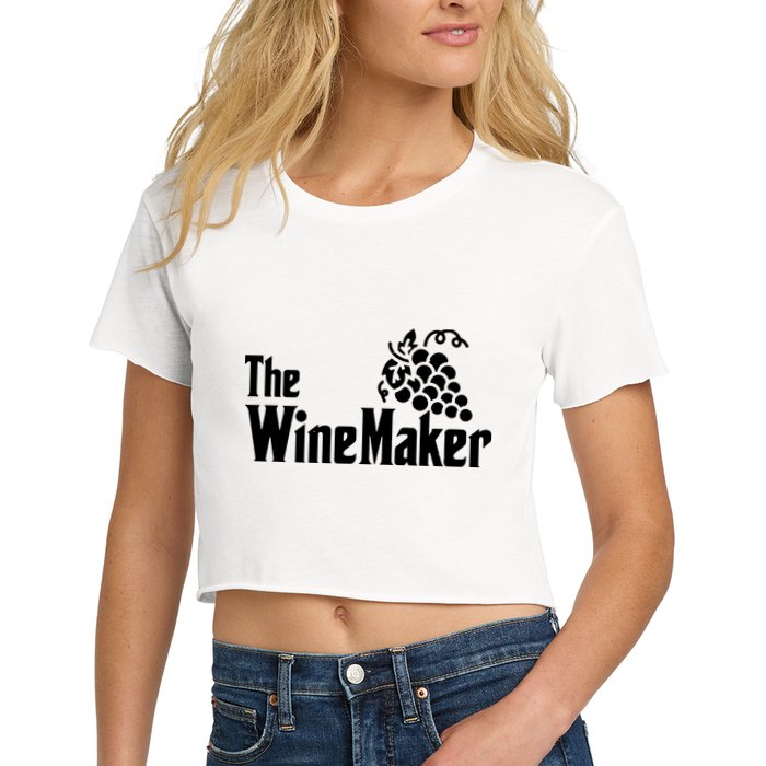 The Wine Maker Vinyard Winery Wine Making Grapes Winemaker Crop Top
