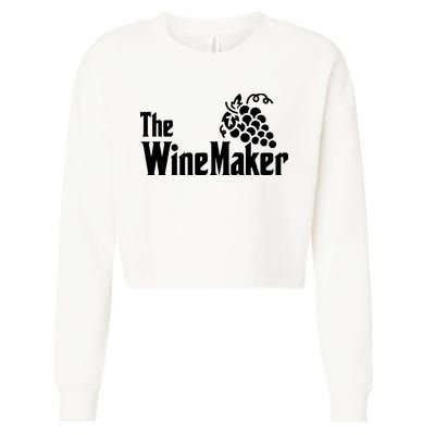 The Wine Maker Vinyard Winery Wine Making Grapes Winemaker Cropped Pullover Crew