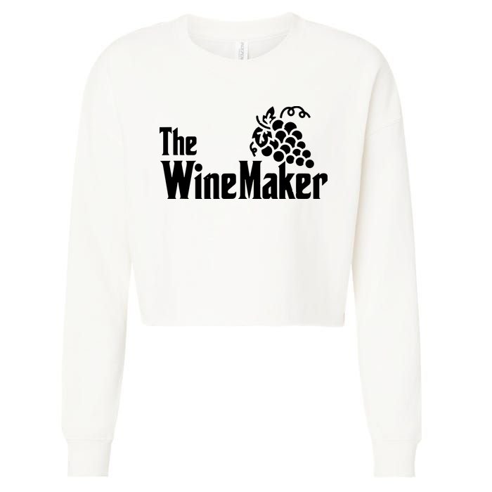The Wine Maker Vinyard Winery Wine Making Grapes Winemaker Cropped Pullover Crew