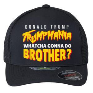 Trump Wrestling Meme Fake News Trumpamania Whatcha Gonna Do Brother Flexfit Unipanel Trucker Cap