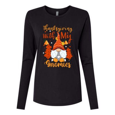 Thanksgiving With My Gnomies Thanksgiving Meaningful Gift Womens Cotton Relaxed Long Sleeve T-Shirt