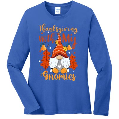 Thanksgiving With My Gnomies Thanksgiving Meaningful Gift Ladies Long Sleeve Shirt