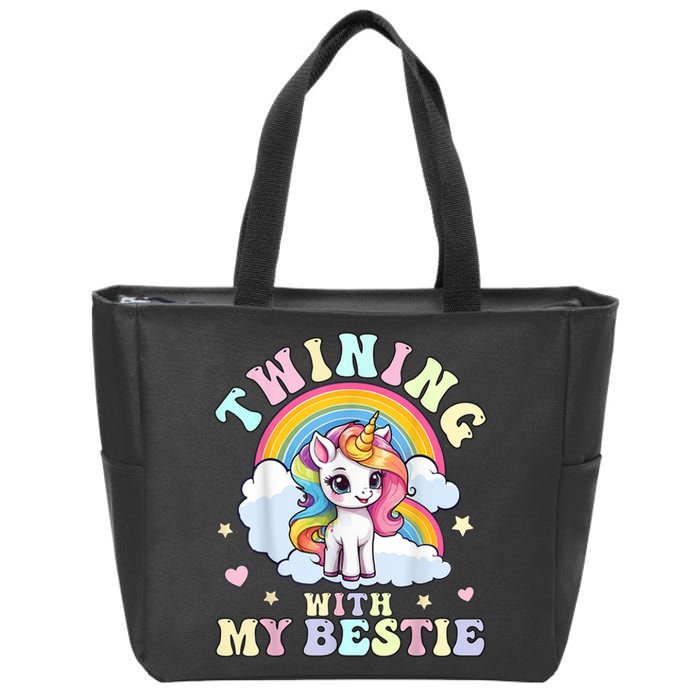 Twinning With My Bestie Friends Spirit Week Zip Tote Bag