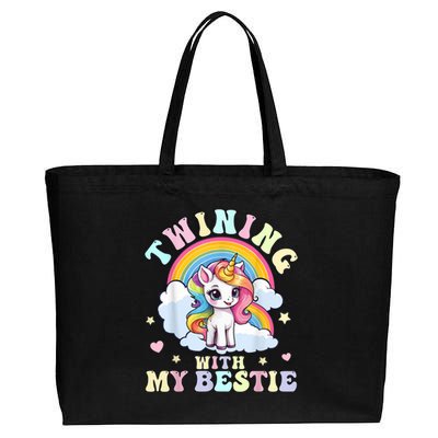 Twinning With My Bestie Friends Spirit Week Cotton Canvas Jumbo Tote