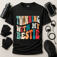 Twinning With My Bestie Twin Day Best Friend Spirit Week Cooling Performance Crew T-Shirt