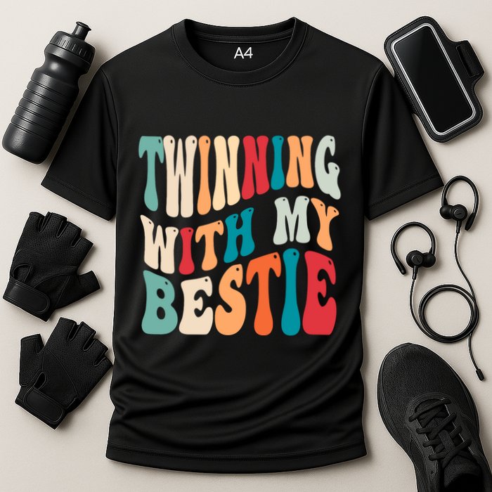 Twinning With My Bestie Twin Day Best Friend Spirit Week Cooling Performance Crew T-Shirt