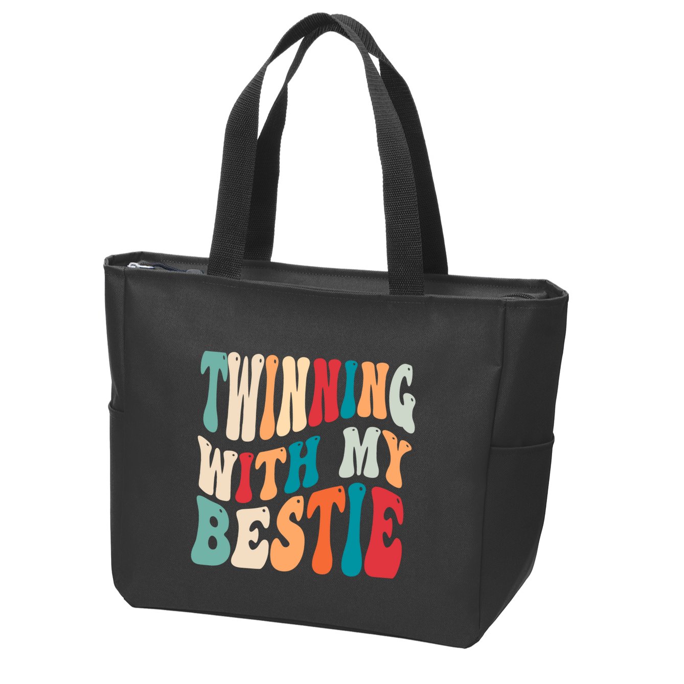 Twinning With My Bestie Twin Day Best Friend Spirit Week Zip Tote Bag