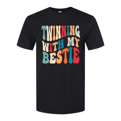 Twinning With My Bestie Twin Day Best Friend Spirit Week Softstyle® CVC T-Shirt