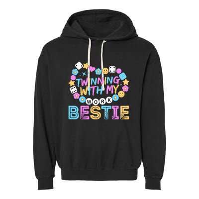 Twinning With My Work Bestie Spirit Week Best Friend Twin Garment-Dyed Fleece Hoodie