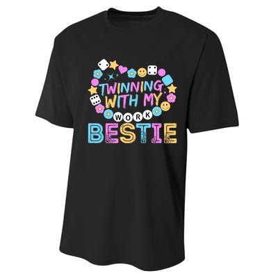 Twinning With My Work Bestie Spirit Week Best Friend Twin Performance Sprint T-Shirt