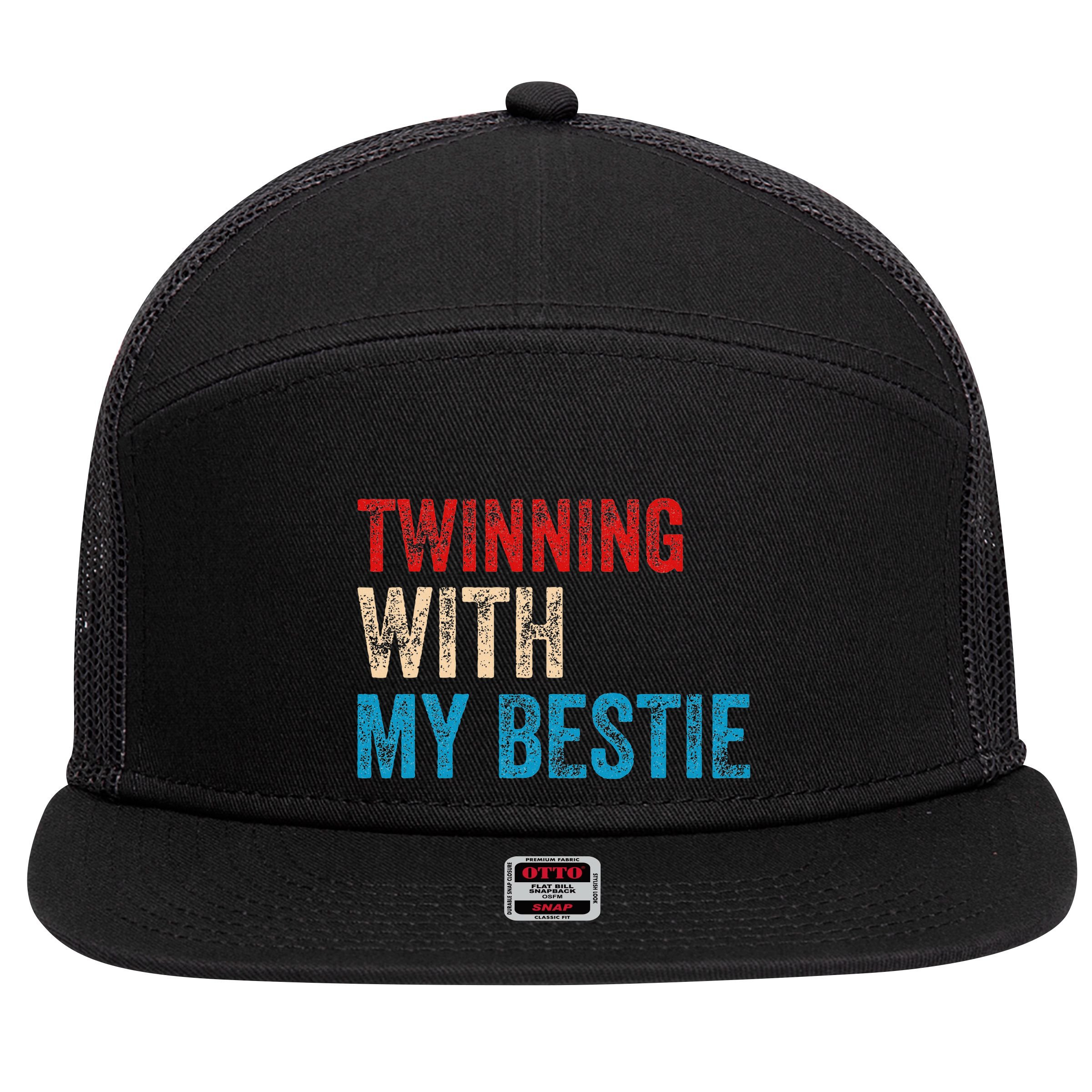 Twinning With My Bestie Boy Spirit Week  Best Friend 7 Panel Mesh Trucker Snapback Hat