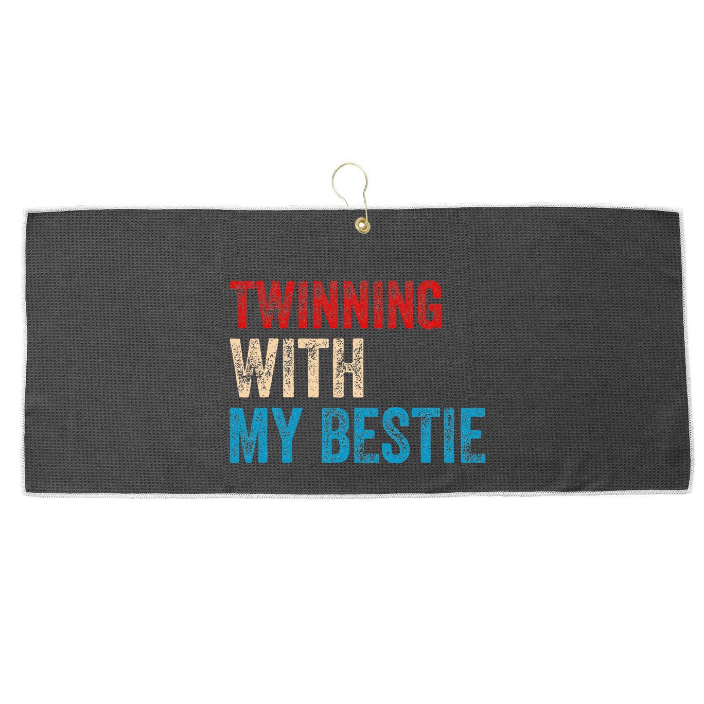 Twinning With My Bestie Boy Spirit Week  Best Friend Large Microfiber Waffle Golf Towel