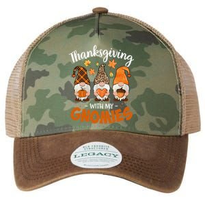 Thanksgiving With My Gnomie Leopard Teacher Fall Gnome Great Gift Legacy Tie Dye Trucker Hat