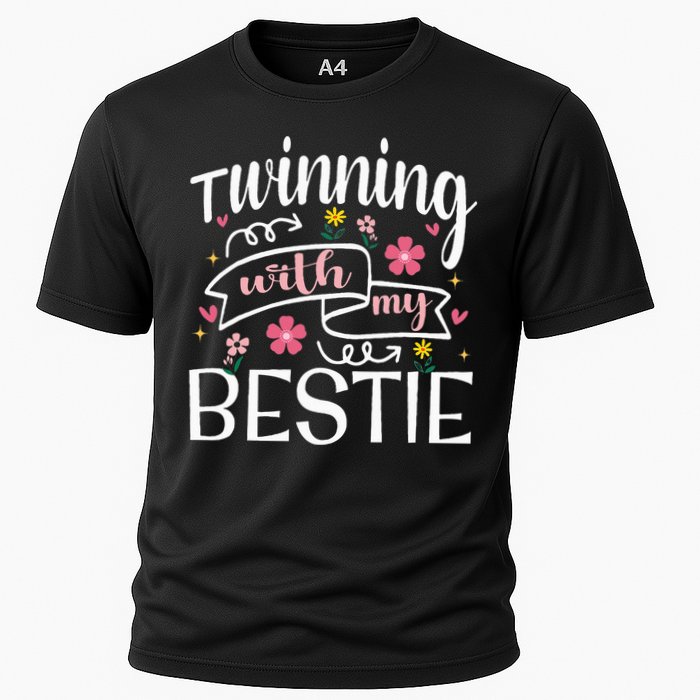 Twinning With My Bestie Girl Twin Day Best Friend BFF Cute Cooling Performance Crew T-Shirt