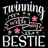 Twinning With My Bestie Girl Twin Day Best Friend BFF Cute Cooling Performance Crew T-Shirt