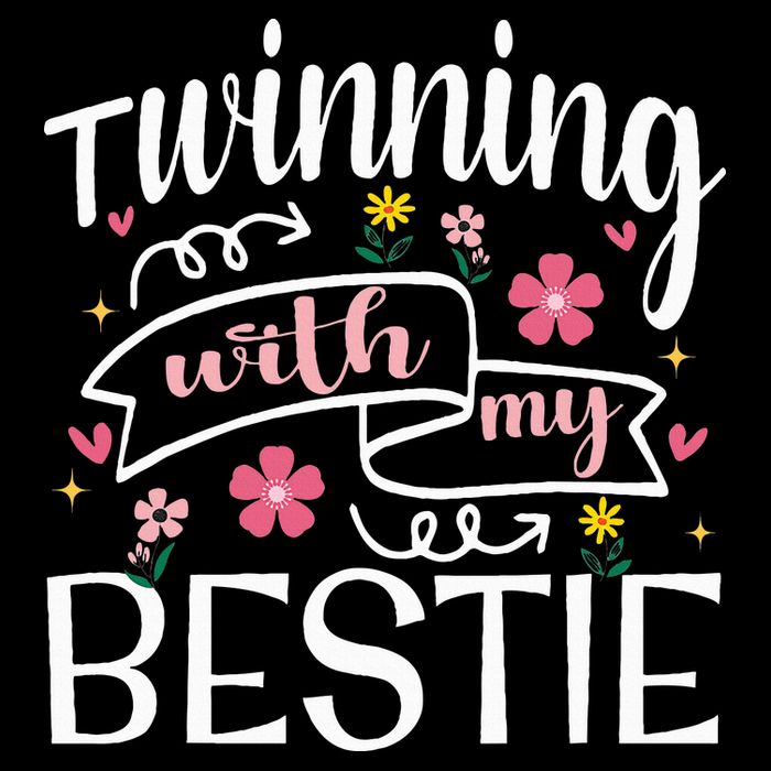 Twinning With My Bestie Girl Twin Day Best Friend BFF Cute Cooling Performance Crew T-Shirt