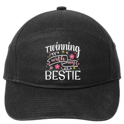 Twinning With My Bestie Girl Twin Day Best Friend BFF Cute 7-Panel Snapback Hat