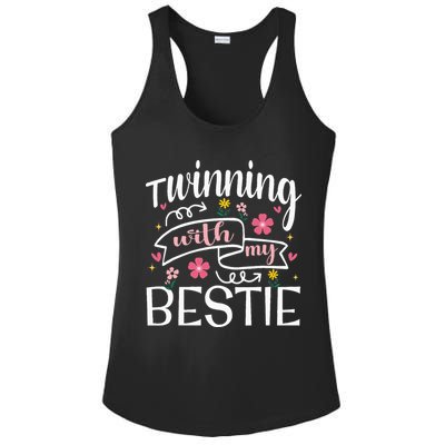 Twinning With My Bestie Girl Twin Day Best Friend BFF Cute Ladies PosiCharge Competitor Racerback Tank