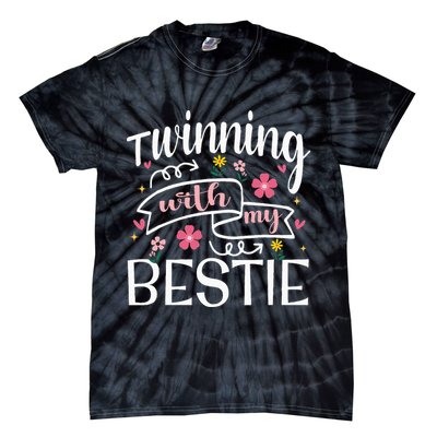 Twinning With My Bestie Girl Twin Day Best Friend BFF Cute Tie-Dye T-Shirt