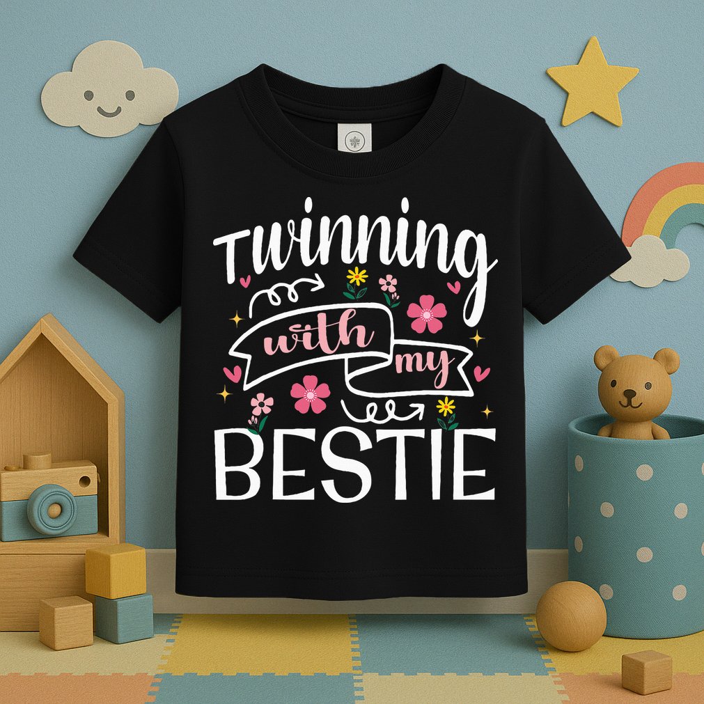 Twinning With My Bestie Girl Twin Day Best Friend BFF Cute Toddler T-Shirt