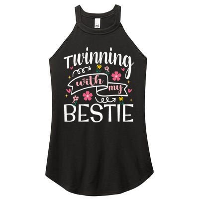 Twinning With My Bestie Girl Twin Day Best Friend BFF Cute Women's Perfect Tri Rocker Tank