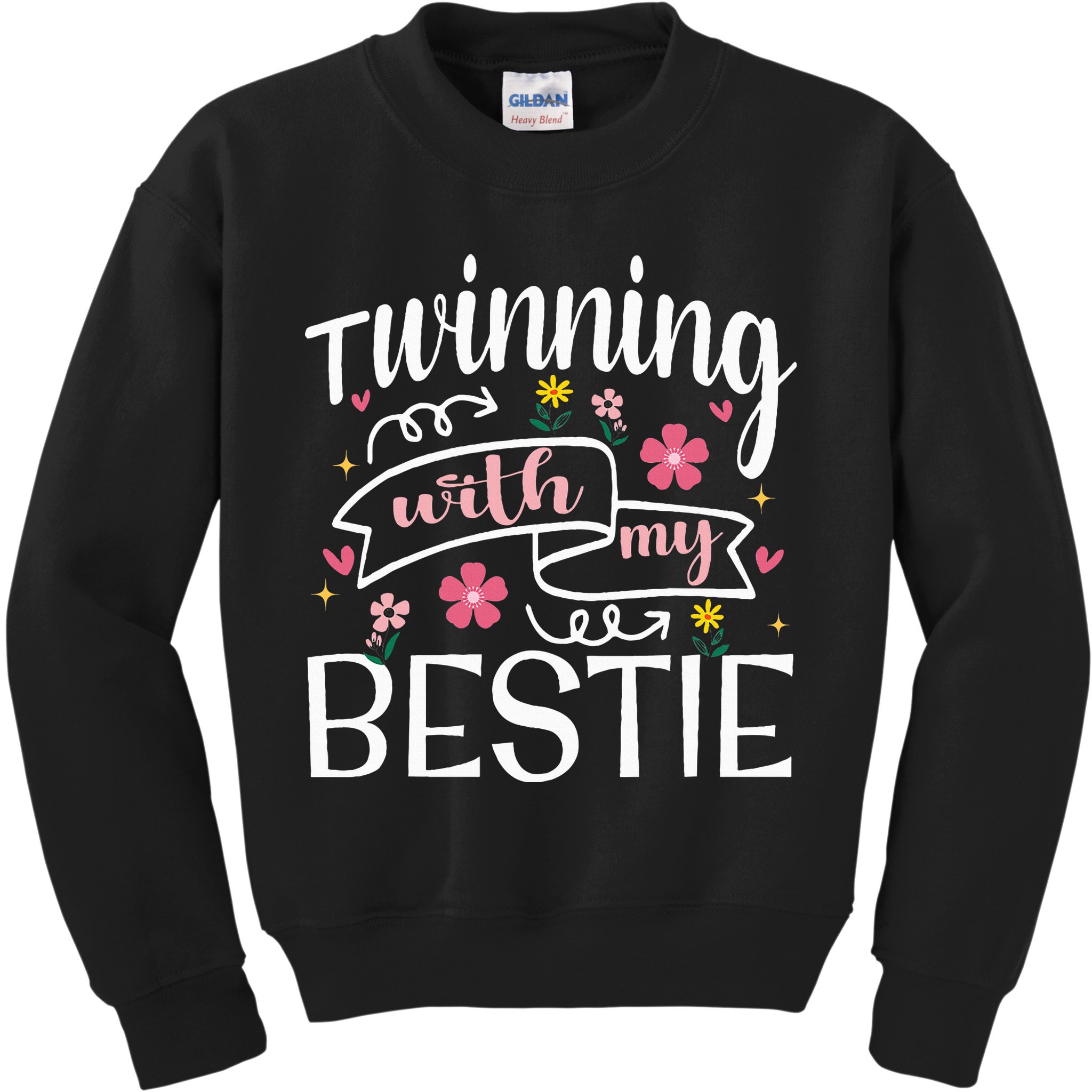 Twinning With My Bestie Girl Twin Day Best Friend BFF Cute Kids Sweatshirt