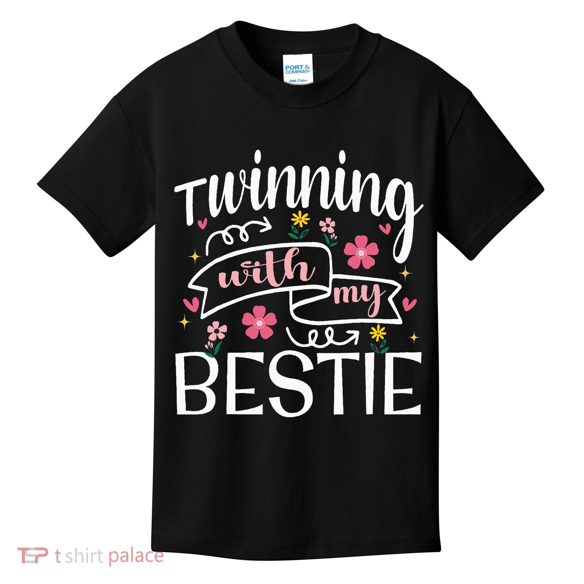 Twinning With My Bestie Girl Twin Day Best Friend BFF Cute Kids T-Shirt