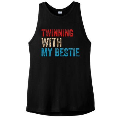 T.winning With My Bestie Spirit Week Twin Day Best Friend Ladies PosiCharge Tri-Blend Wicking Tank