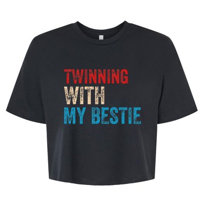 T.winning With My Bestie Spirit Week Twin Day Best Friend Bella+Canvas Jersey Crop Tee