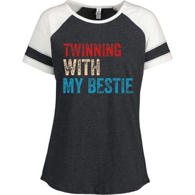 T.winning With My Bestie Spirit Week Twin Day Best Friend Enza Ladies Jersey Colorblock Tee