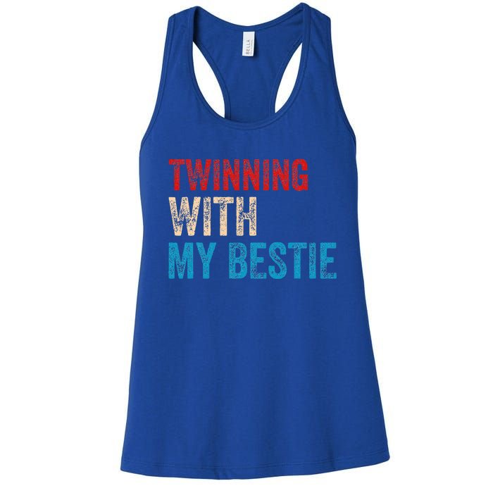 T.winning With My Bestie Spirit Week Twin Day Best Friend Women's Racerback Tank