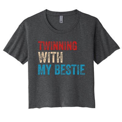 T.winning With My Bestie Spirit Week Twin Day Best Friend Women's Crop Top Tee