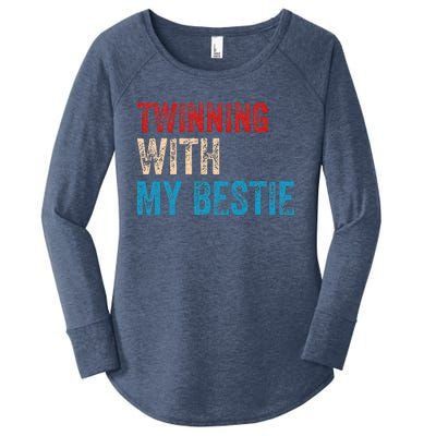 T.winning With My Bestie Spirit Week Twin Day Best Friend Women's Perfect Tri Tunic Long Sleeve Shirt